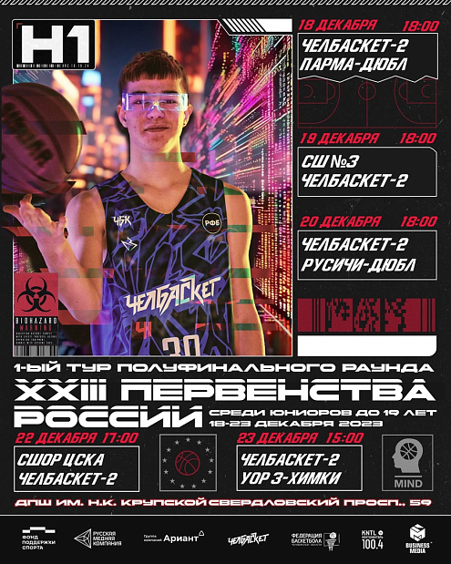 Отличная новость для любителей баскетбола – Челябинск принимает 1-ый тур Первенства России детско-юношеской баскетбольной лиги 