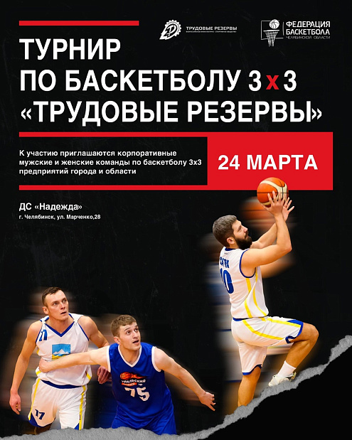 Стартует набор команд на турнир по баскетболу 3х3 «Трудовые резервы» 