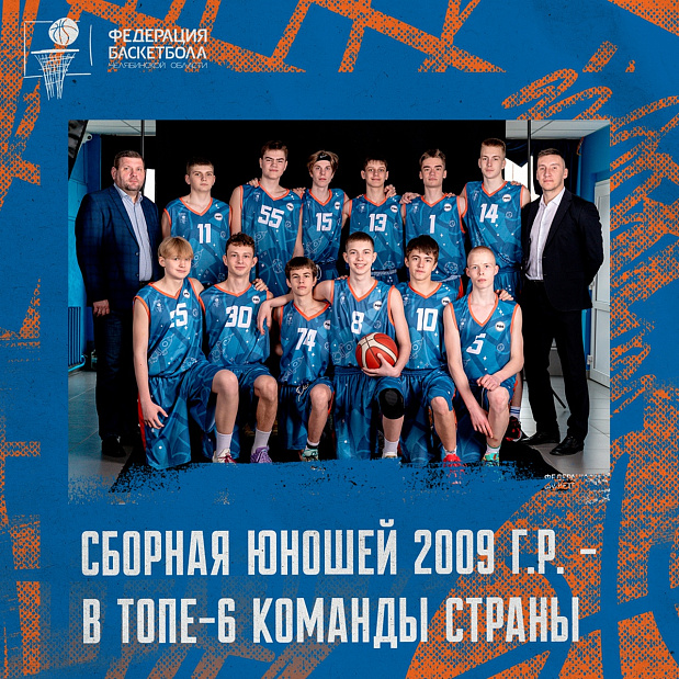 Сборная юношей 2009 г.р. Челябинской области – в ТОПе-6 команд страны 
