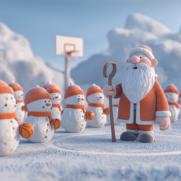 «Это я придумал баскетбол!» – признался Дед Мороз в свой день рождения 