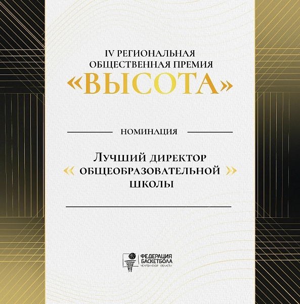 Выбираем лучшего директора общеобразовательной школы. Версия баскетбол 